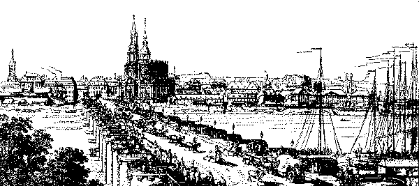 Ludwig Richter. Dresden vom Narrenhäschen an der Elbbrücke