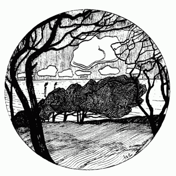 Walter Leistikow Landschaft in einem Kreisrund PAN 1897/4 S226