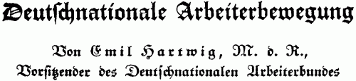 Deutschnationale Arbeiterbewegung